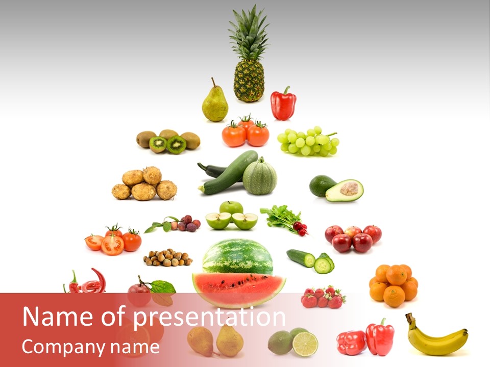 Watermelon Vegetable Potato PowerPoint Template