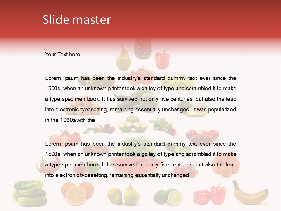Watermelon Vegetable Potato PowerPoint Template