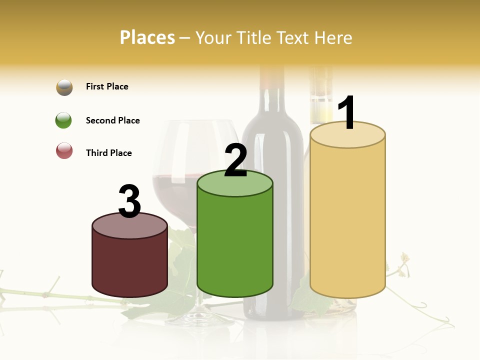 Isolated Grapes Vine PowerPoint Template