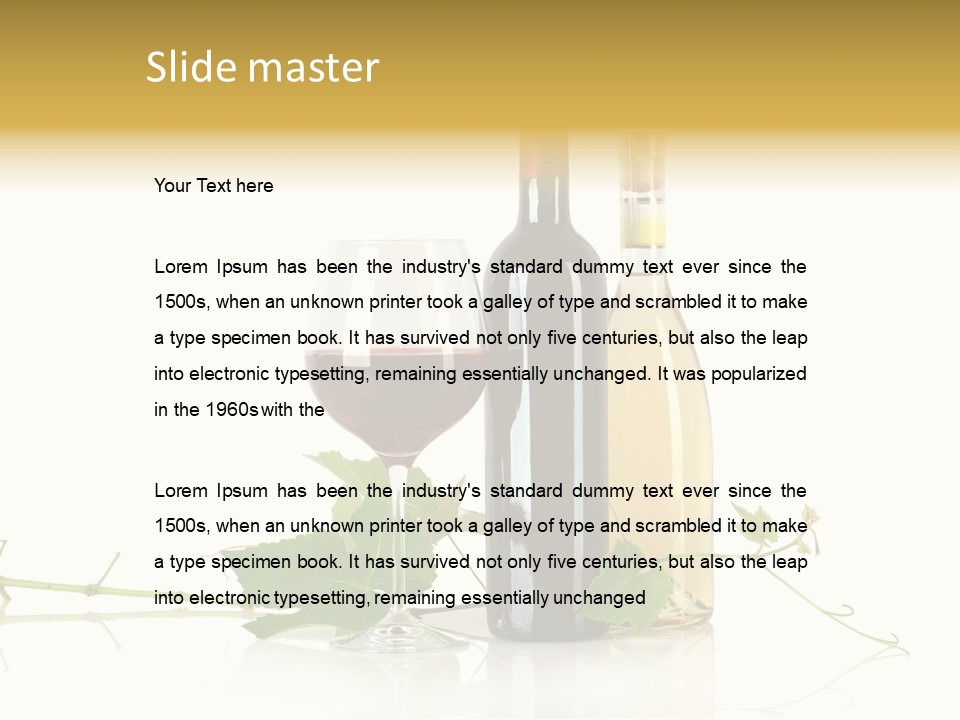 Isolated Grapes Vine PowerPoint Template