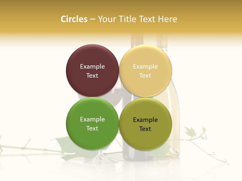 Isolated Grapes Vine PowerPoint Template