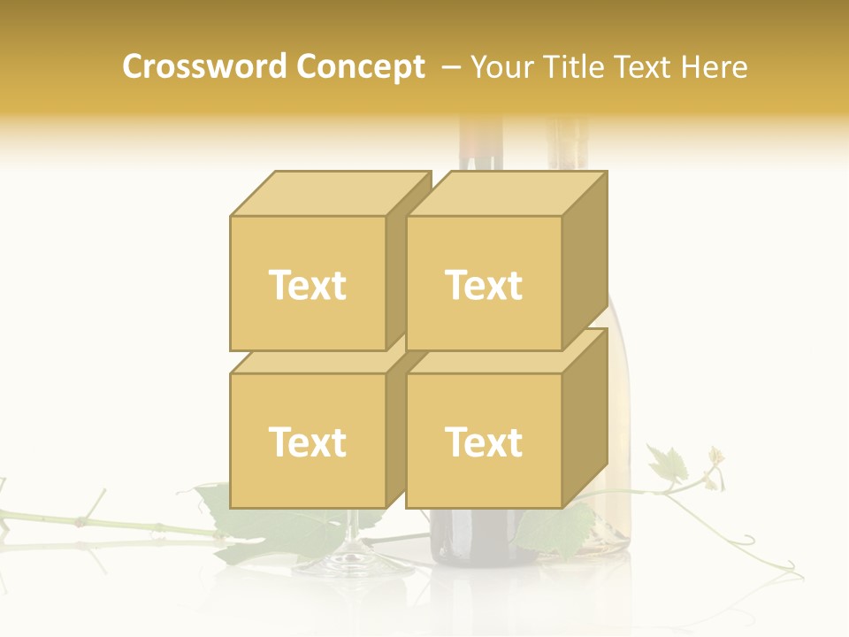 Isolated Grapes Vine PowerPoint Template