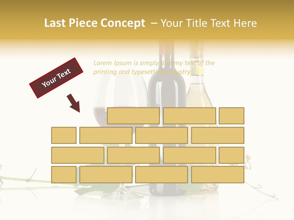 Isolated Grapes Vine PowerPoint Template