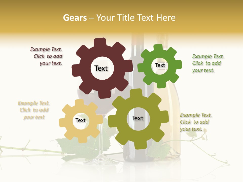 Isolated Grapes Vine PowerPoint Template