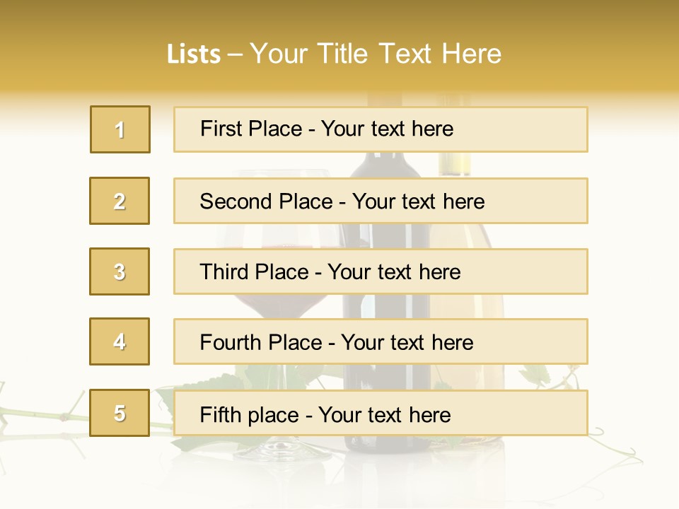 Isolated Grapes Vine PowerPoint Template
