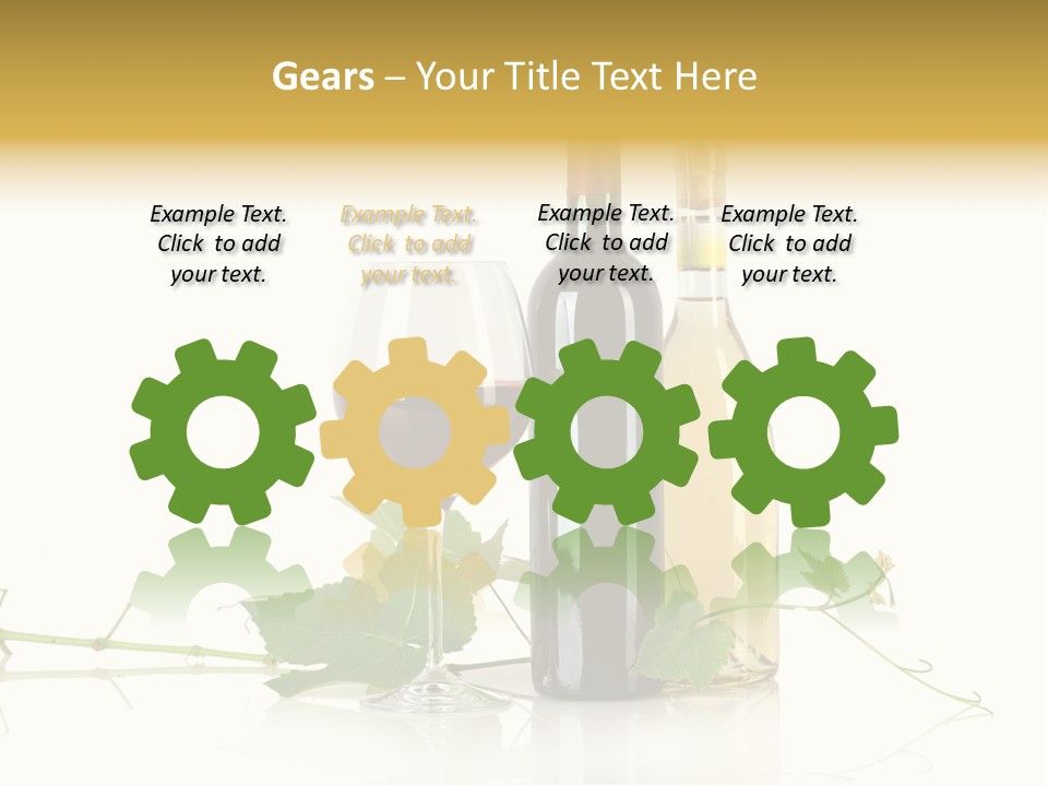 Isolated Grapes Vine PowerPoint Template