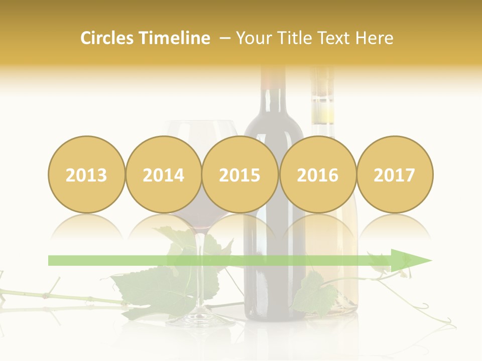 Isolated Grapes Vine PowerPoint Template