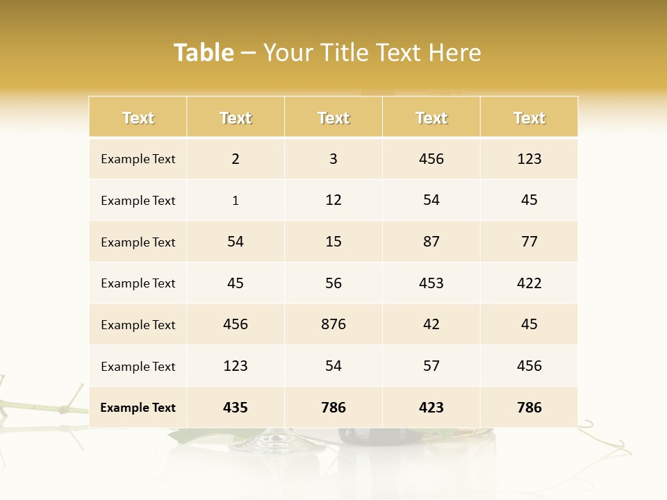 Isolated Grapes Vine PowerPoint Template