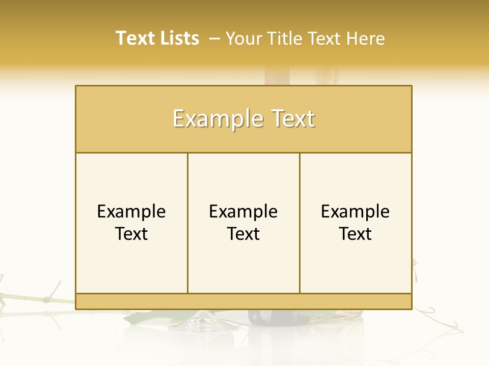 Isolated Grapes Vine PowerPoint Template