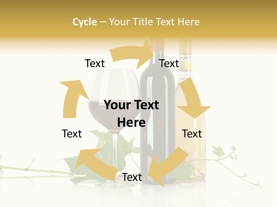 Isolated Grapes Vine PowerPoint Template