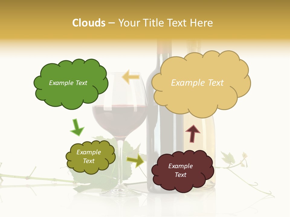 Isolated Grapes Vine PowerPoint Template