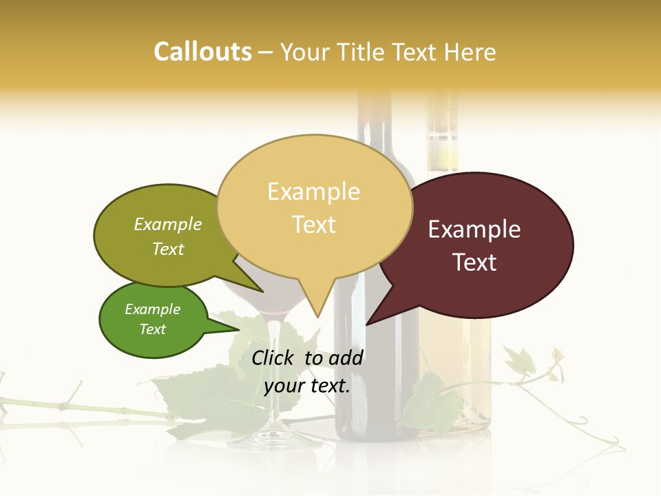 Isolated Grapes Vine PowerPoint Template