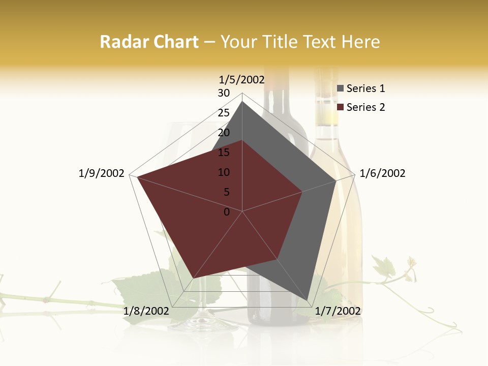 Isolated Grapes Vine PowerPoint Template