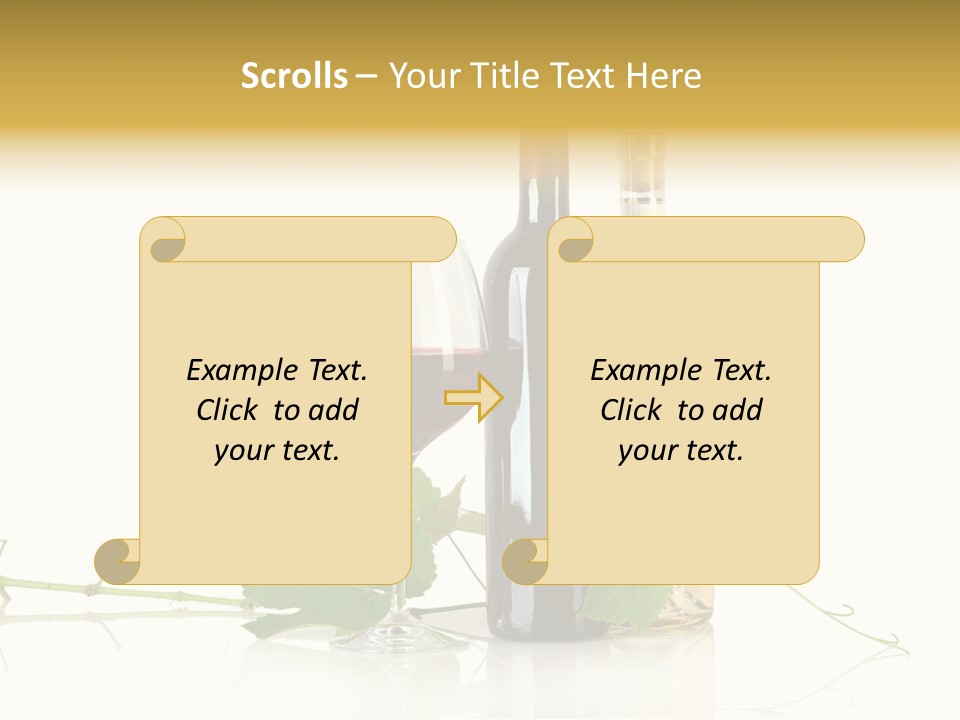 Isolated Grapes Vine PowerPoint Template