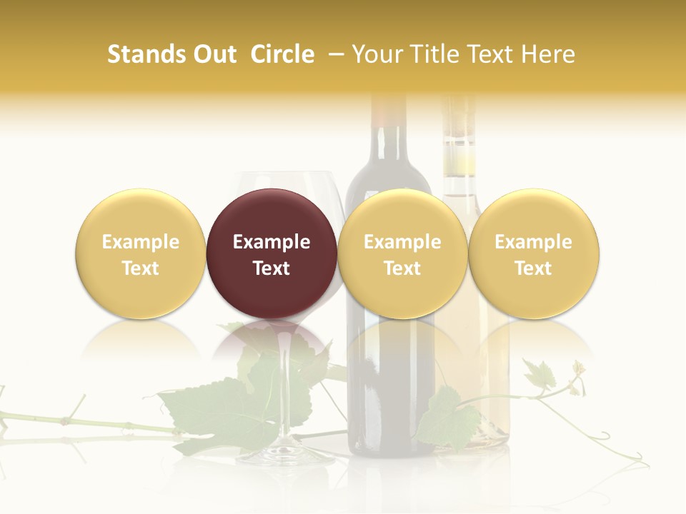 Isolated Grapes Vine PowerPoint Template