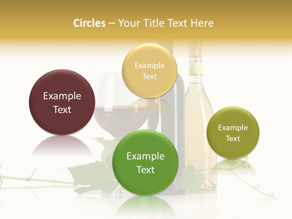 Isolated Grapes Vine PowerPoint Template