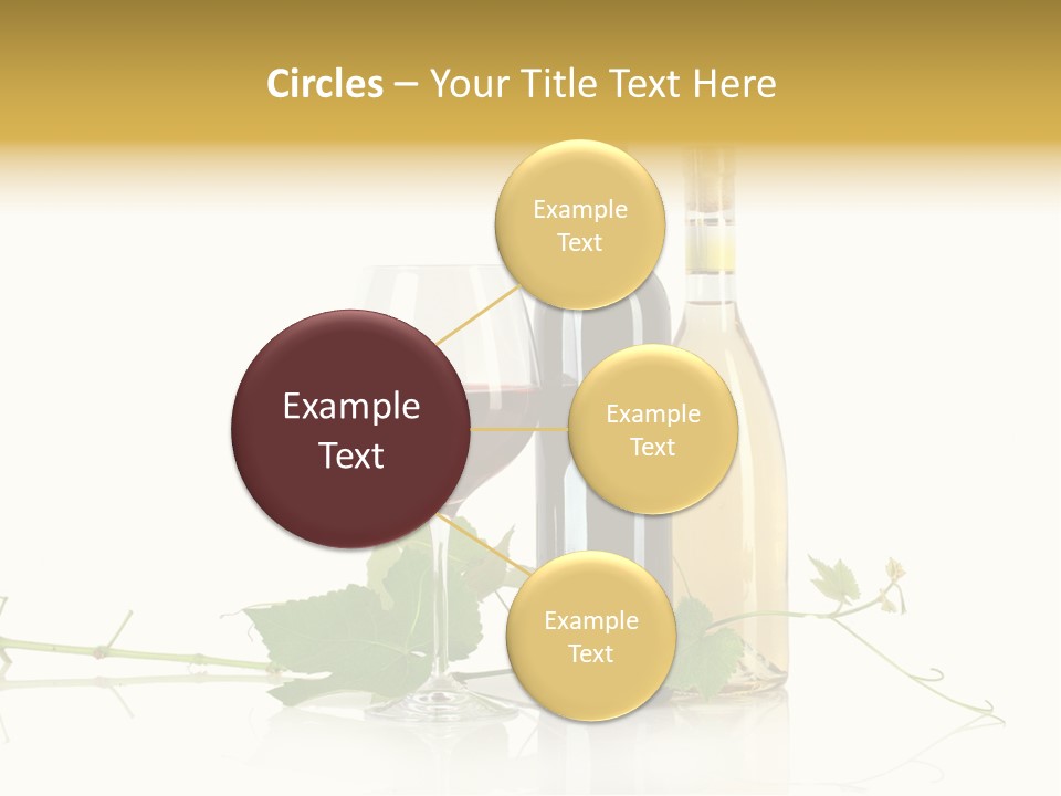 Isolated Grapes Vine PowerPoint Template