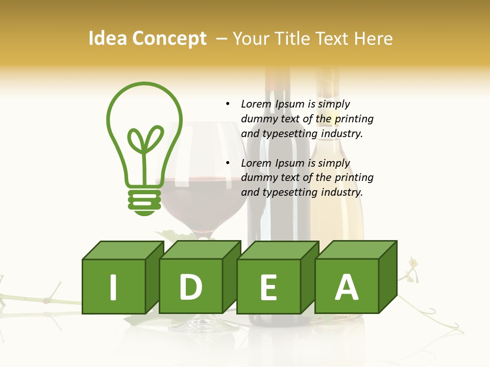 Isolated Grapes Vine PowerPoint Template