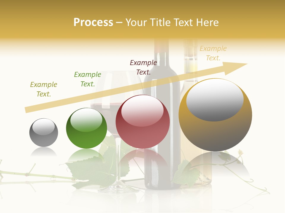 Isolated Grapes Vine PowerPoint Template