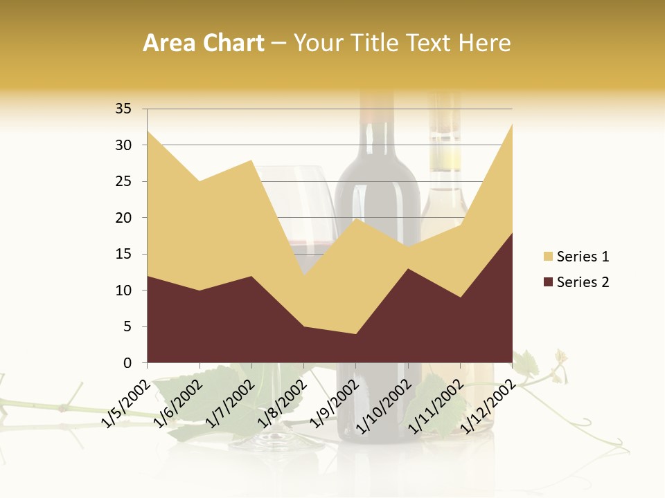 Isolated Grapes Vine PowerPoint Template
