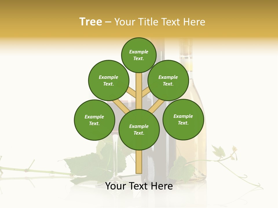 Isolated Grapes Vine PowerPoint Template