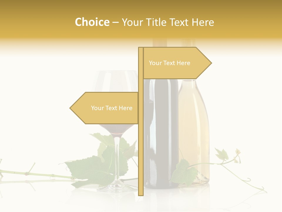 Isolated Grapes Vine PowerPoint Template