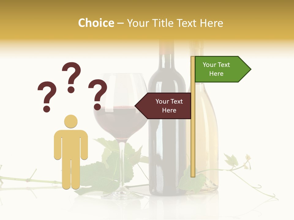 Isolated Grapes Vine PowerPoint Template