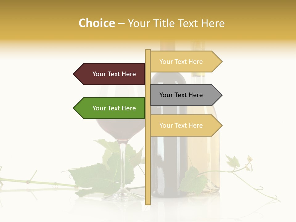 Isolated Grapes Vine PowerPoint Template