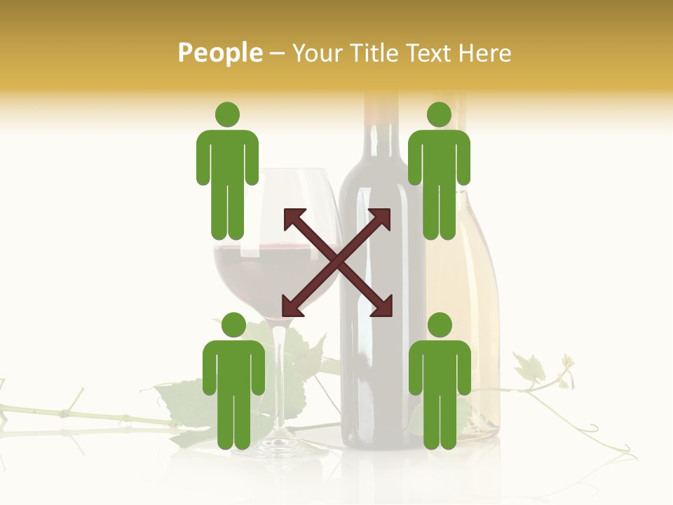 Isolated Grapes Vine PowerPoint Template