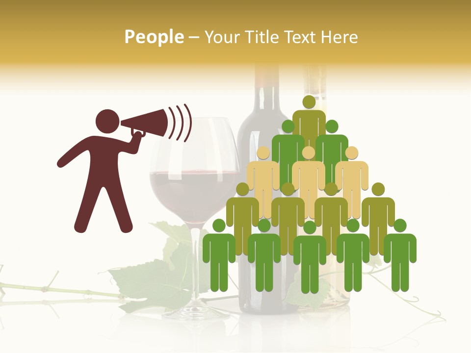 Isolated Grapes Vine PowerPoint Template