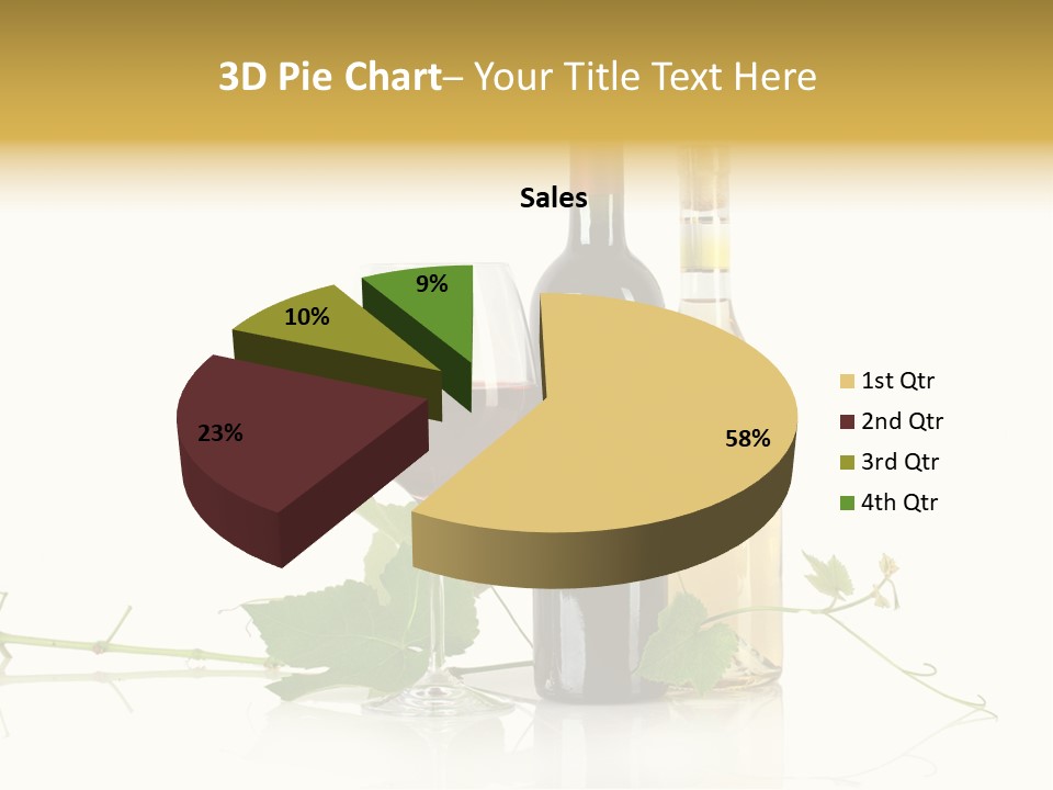 Isolated Grapes Vine PowerPoint Template