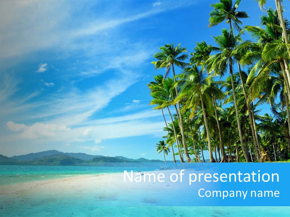 Vacation Landscape Exotic PowerPoint Template