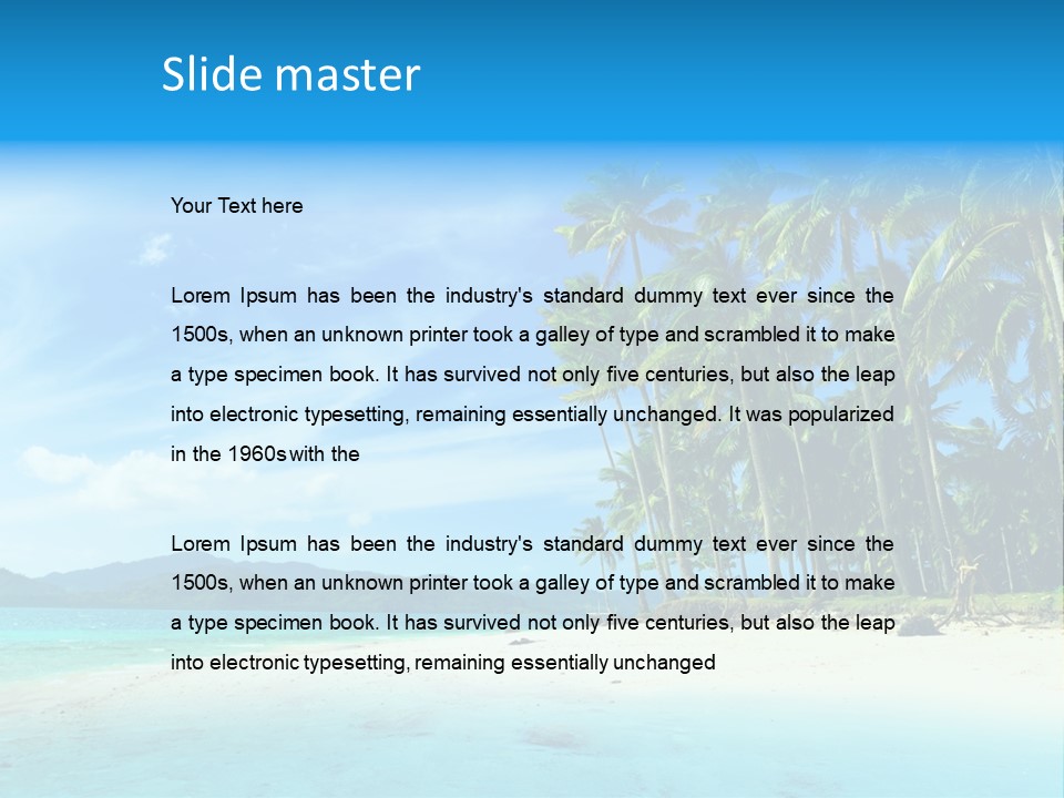 Vacation Landscape Exotic PowerPoint Template