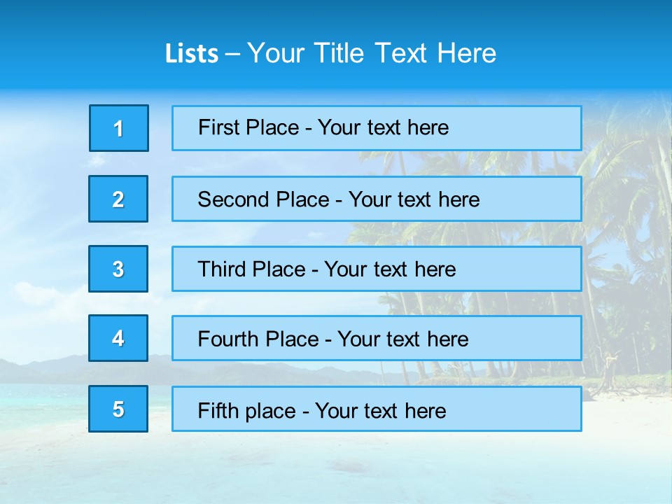 Vacation Landscape Exotic PowerPoint Template