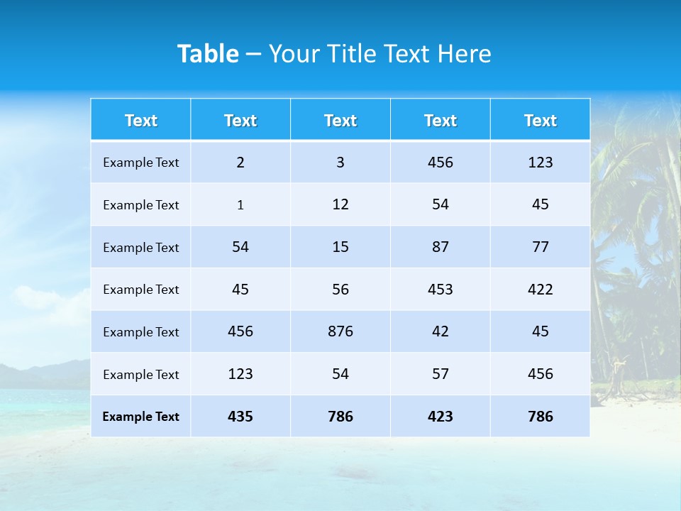 Vacation Landscape Exotic PowerPoint Template