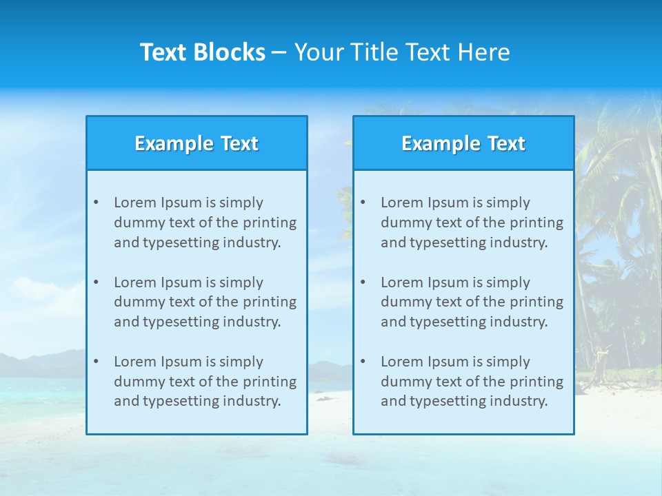 Vacation Landscape Exotic PowerPoint Template
