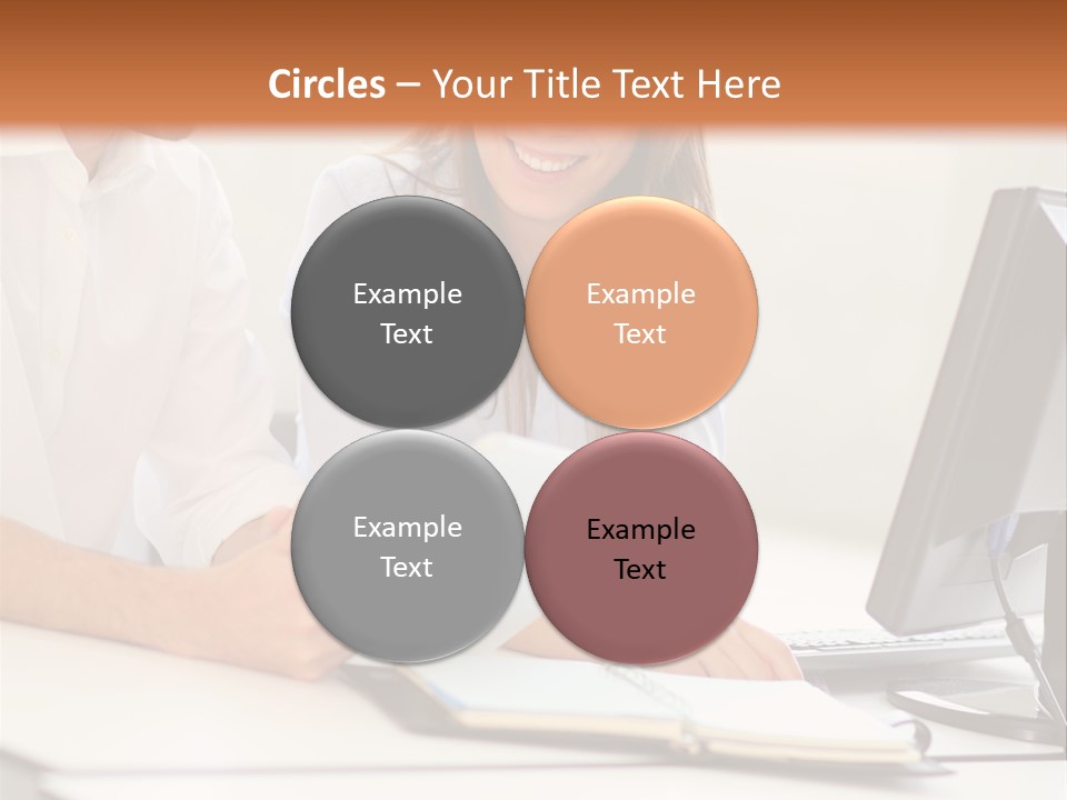 Young Adults Smiling Happy PowerPoint Template