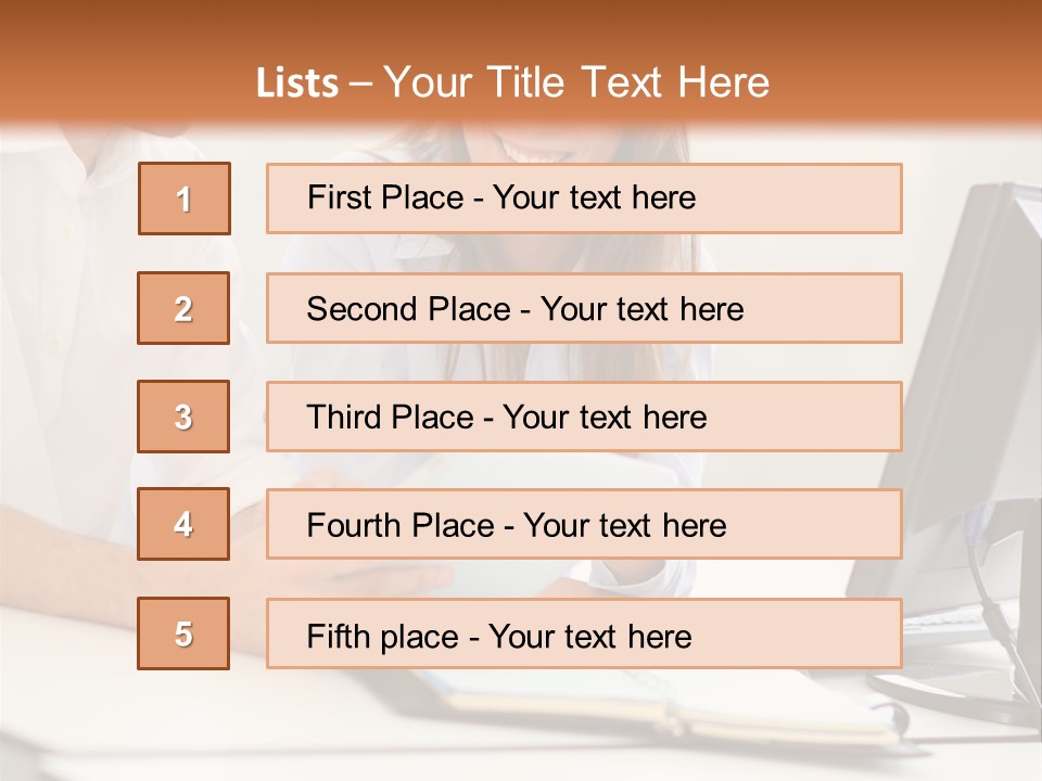 Young Adults Smiling Happy PowerPoint Template
