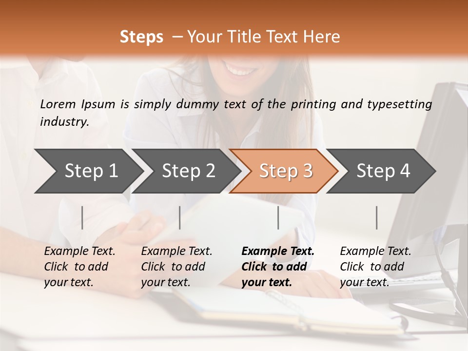 Young Adults Smiling Happy PowerPoint Template
