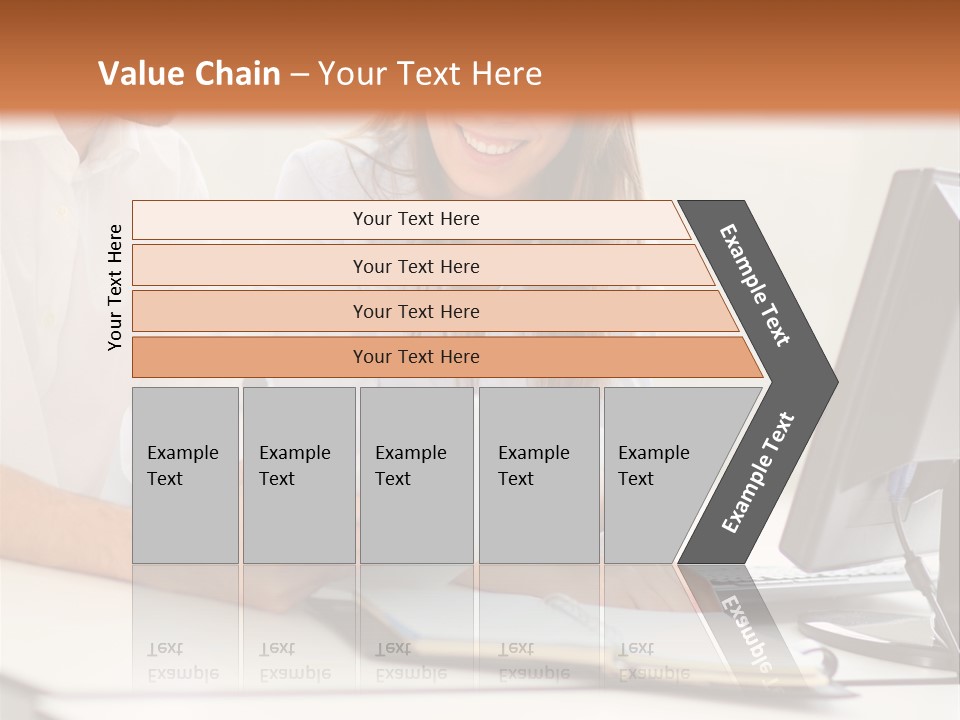 Young Adults Smiling Happy PowerPoint Template