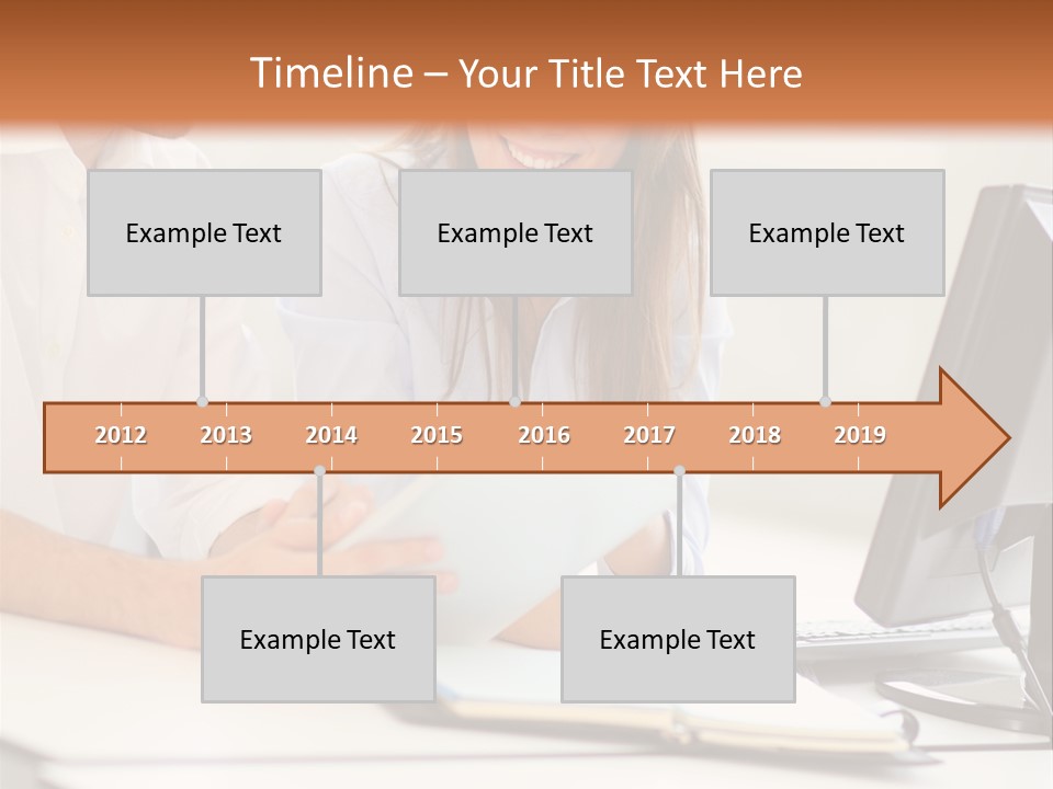 Young Adults Smiling Happy PowerPoint Template