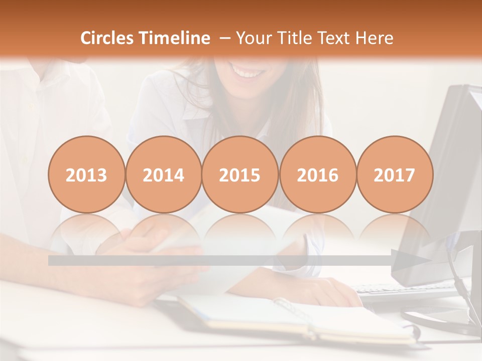 Young Adults Smiling Happy PowerPoint Template