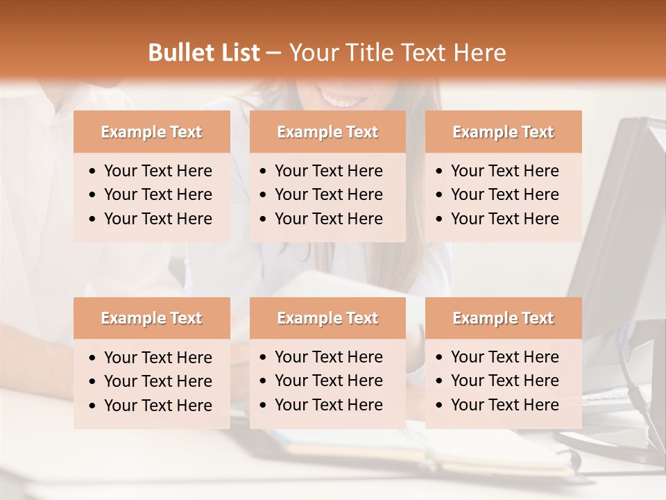 Young Adults Smiling Happy PowerPoint Template