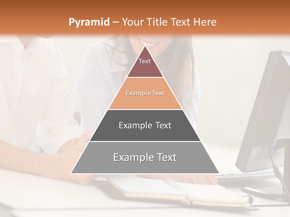 Young Adults Smiling Happy PowerPoint Template