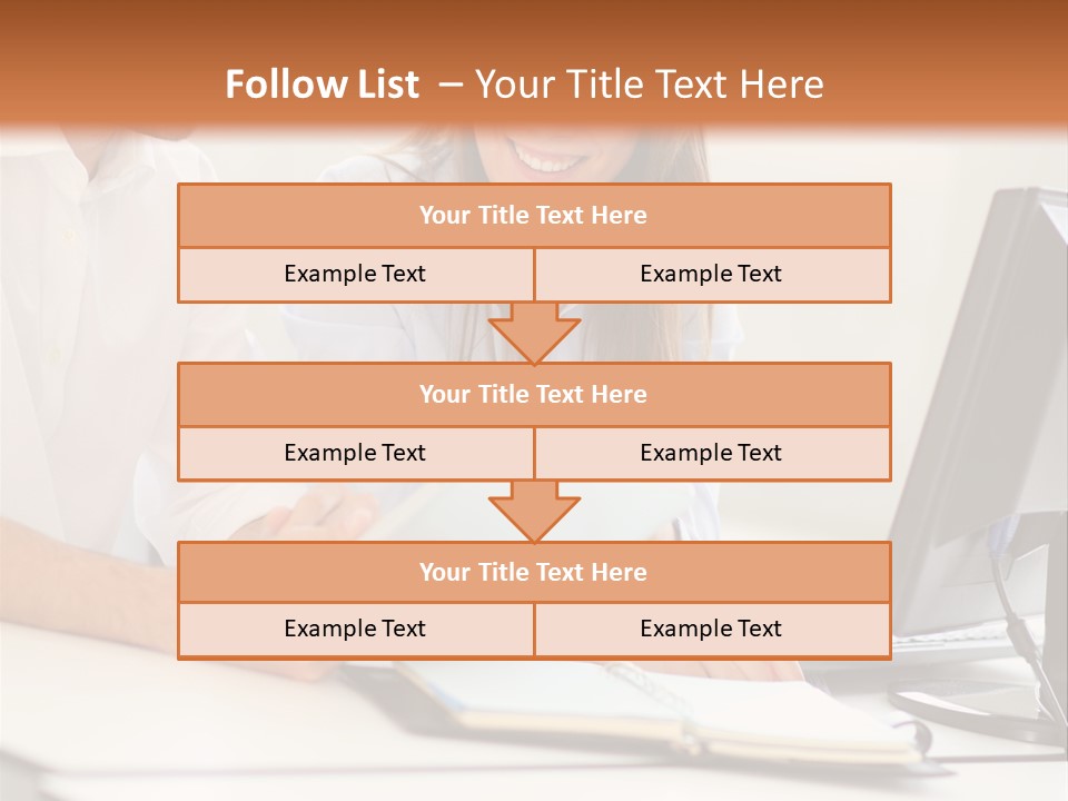 Young Adults Smiling Happy PowerPoint Template