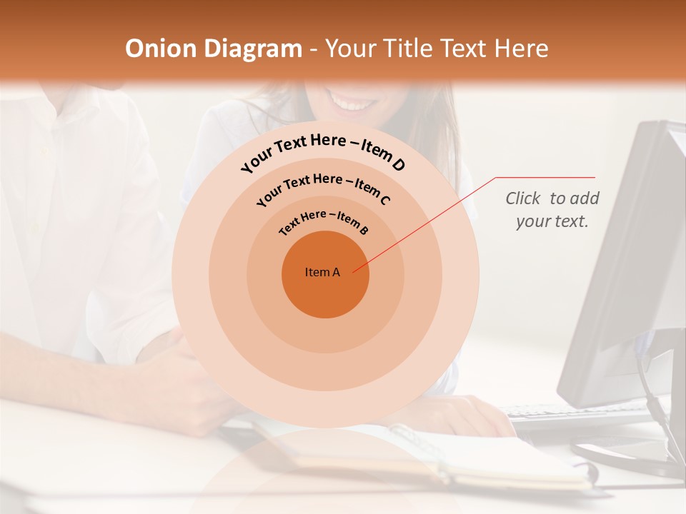 Young Adults Smiling Happy PowerPoint Template
