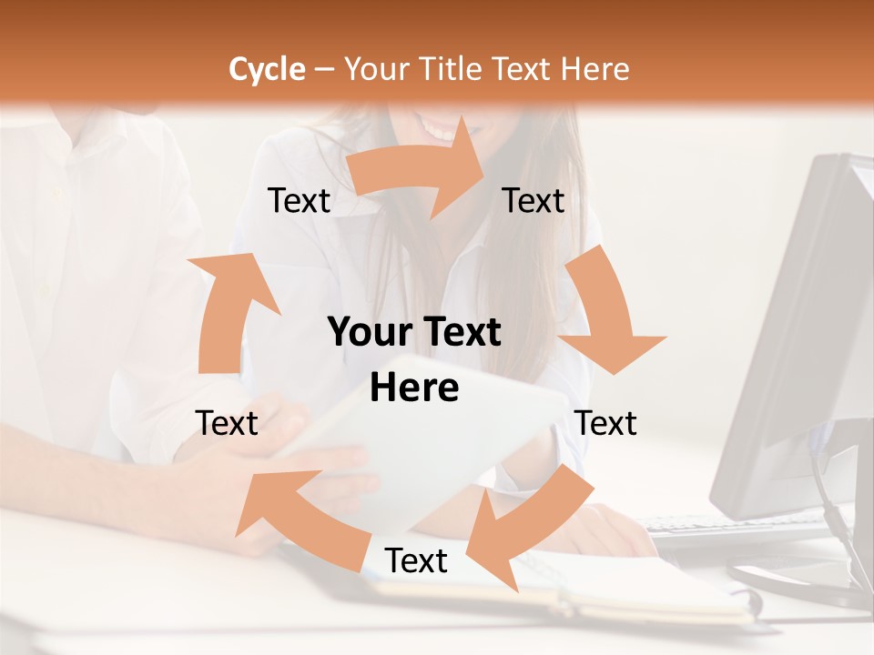 Young Adults Smiling Happy PowerPoint Template