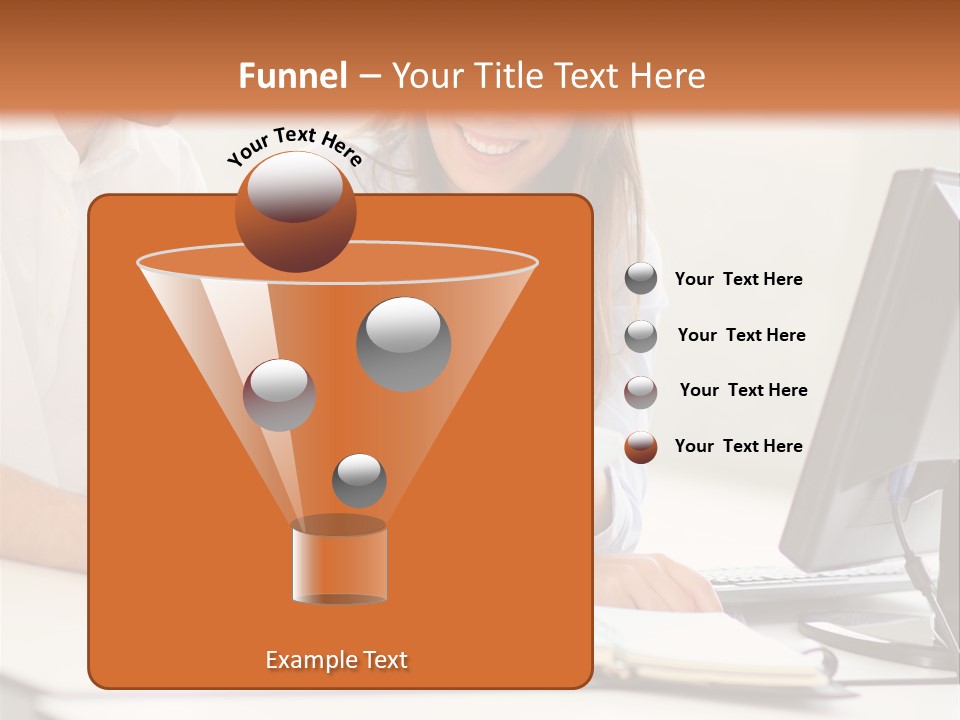 Young Adults Smiling Happy PowerPoint Template