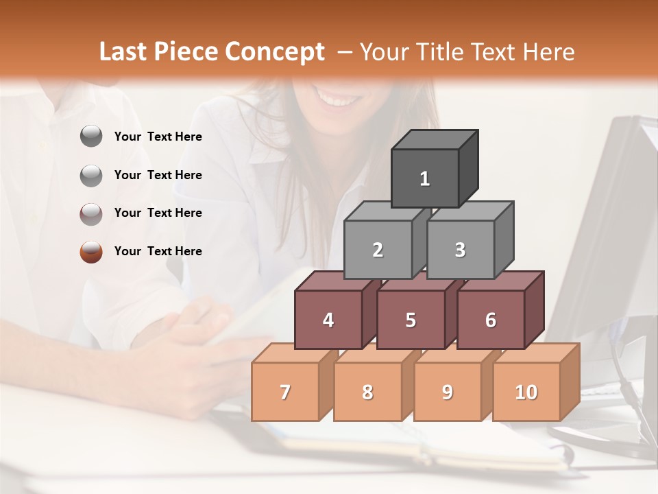 Young Adults Smiling Happy PowerPoint Template