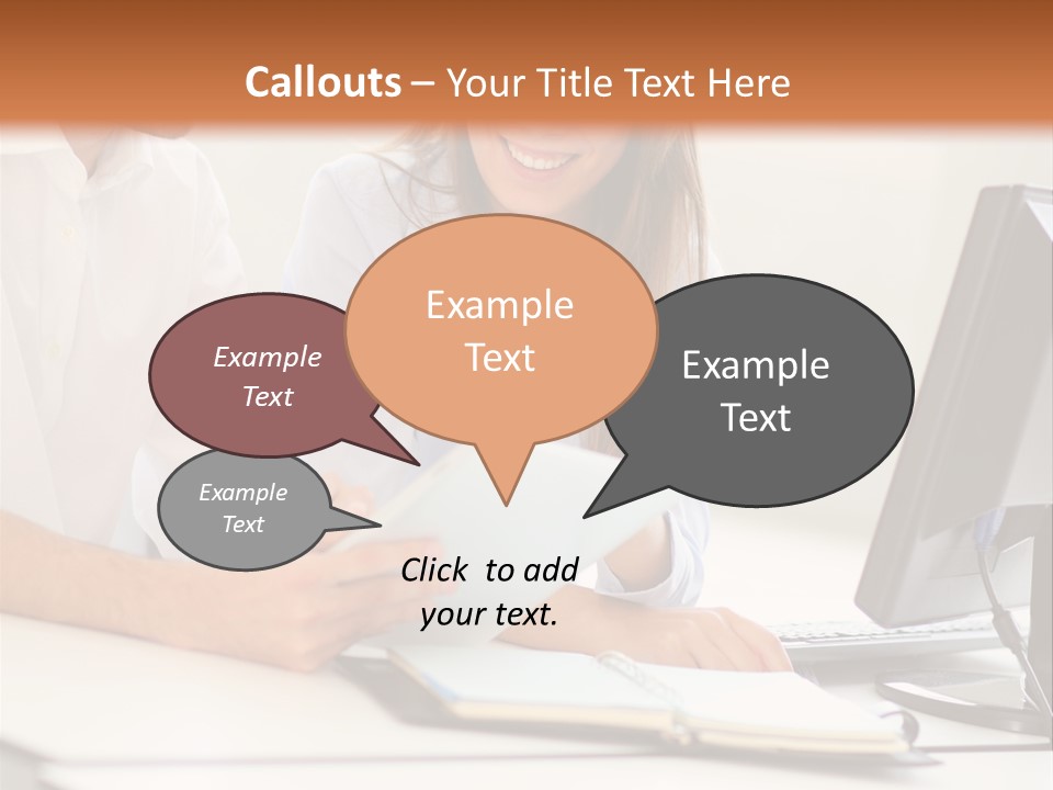 Young Adults Smiling Happy PowerPoint Template